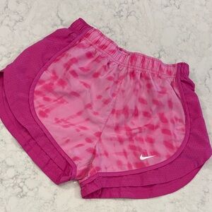 Nike Women's Pink Tie-Dye Athletic Running Shorts